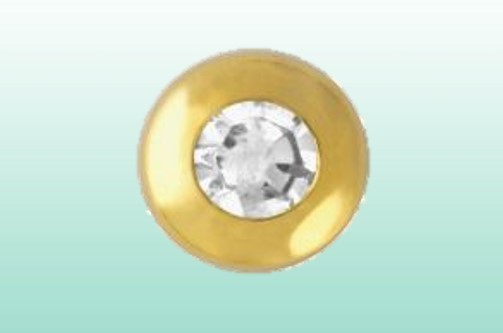 Kreis mit Diamant gold 22kt/0.01ct