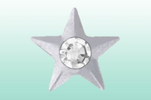 Stern mit Diamant weißgold 18kt/0.01ct